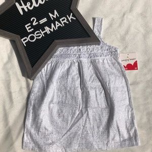 Jumping Beans white and silver top 3t